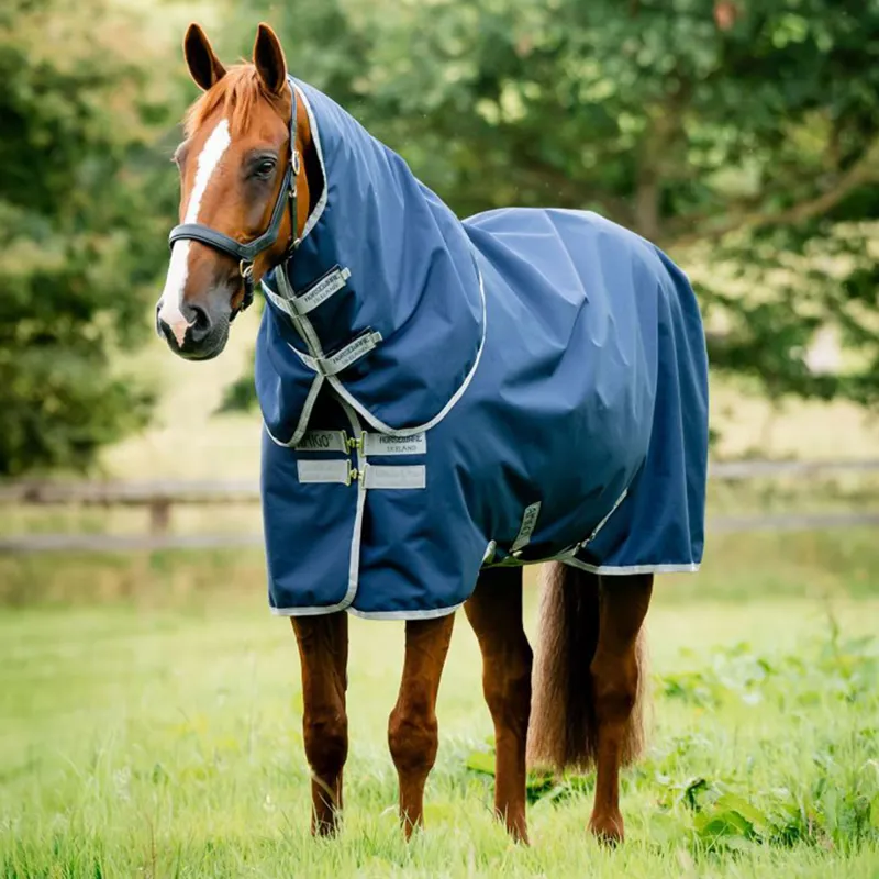 Amigo Ripstop 900D Plus 0g Turnout Rug - Navy/Titanium Grey-9