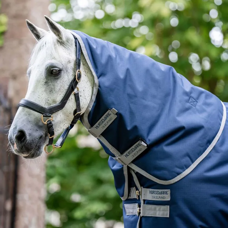 Amigo Ripstop 900D Plus 0g Turnout Rug - Navy/Titanium Grey-6