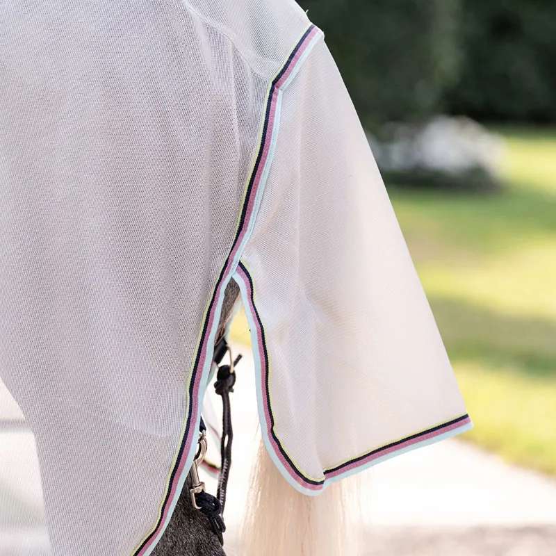 Amigo Pony Bug Rug Plus Detach-A-Neck Fly Rug - Silver/Lime/Navy/Pink-3