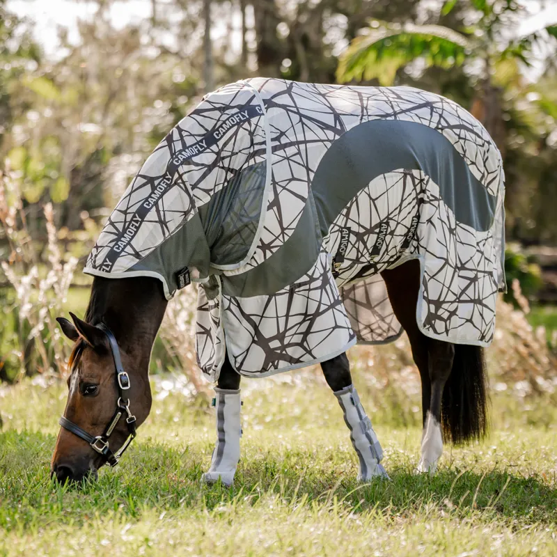 Amigo Camofly Plus Detach-A-Neck Fly Rug - CamoFly Print/Grey