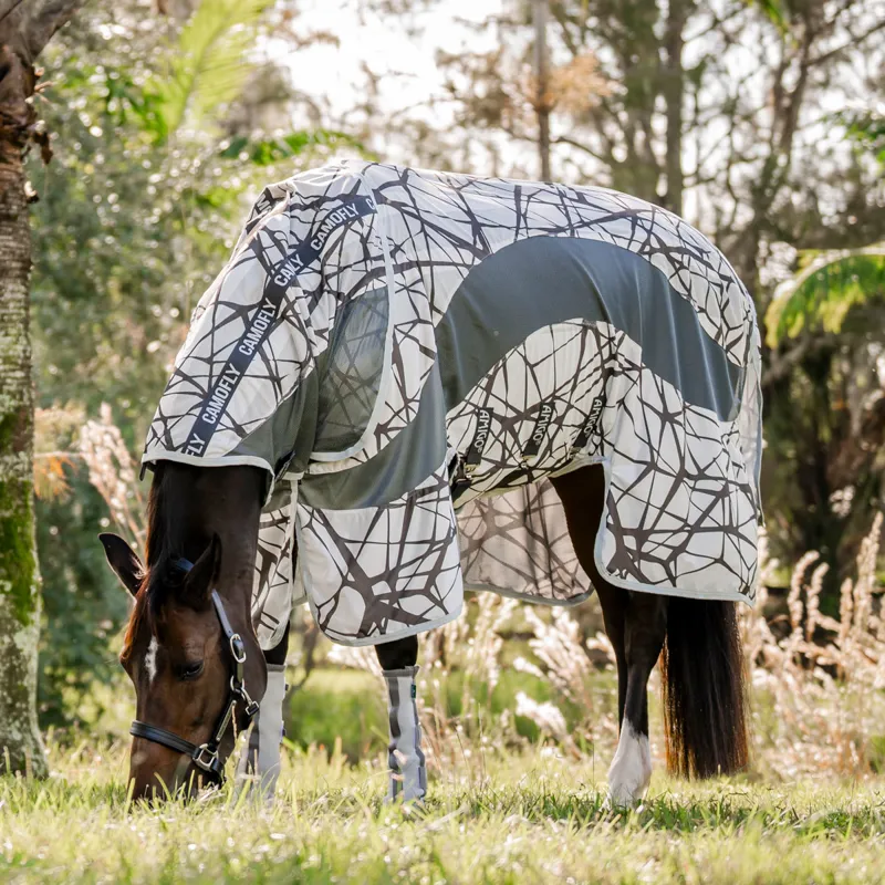 Amigo Camofly Plus Detach-A-Neck Fly Rug - CamoFly Print/Grey-1