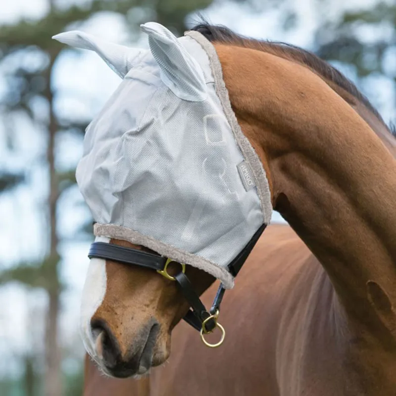 Rambo Hoody Sweet Itch Fly Rug - Chalk/Hunter Green/Silver-2