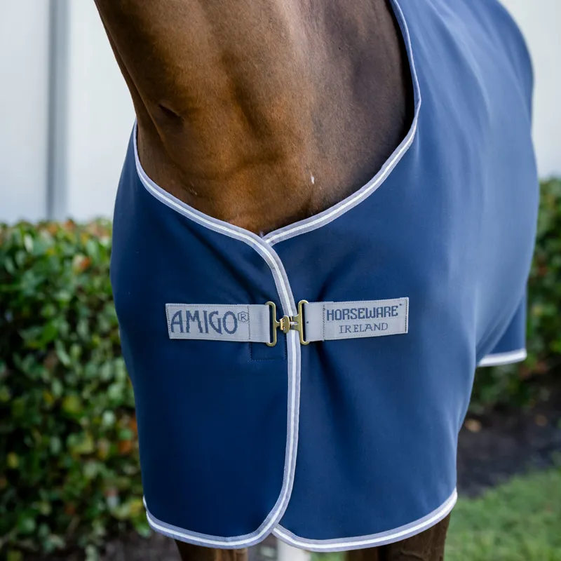 Amigo Jersey Cooler Rug - Navy/Titanium Grey/Silver-2