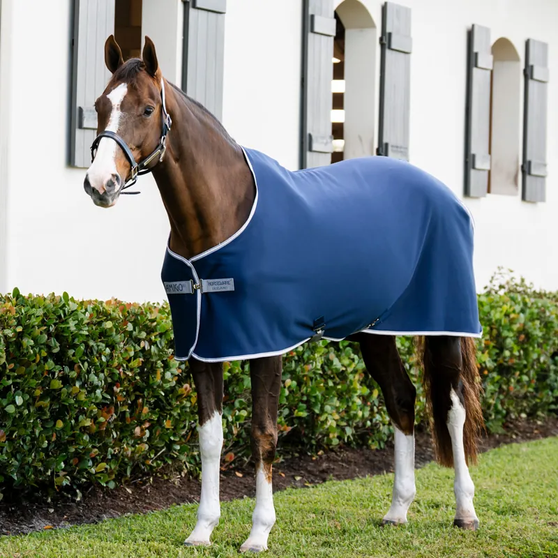 Amigo Jersey Cooler Rug - Navy/Titanium Grey/Silver-1