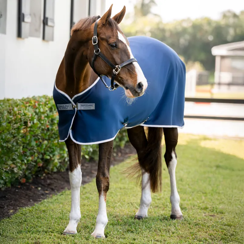 Amigo Jersey Cooler Rug - Navy/Titanium Grey/Silver