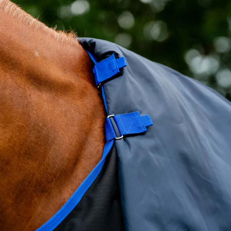 Amigo Ripstop 900D Plus 200g Detachable Neck Turnout Rug - Black/Blue-5
