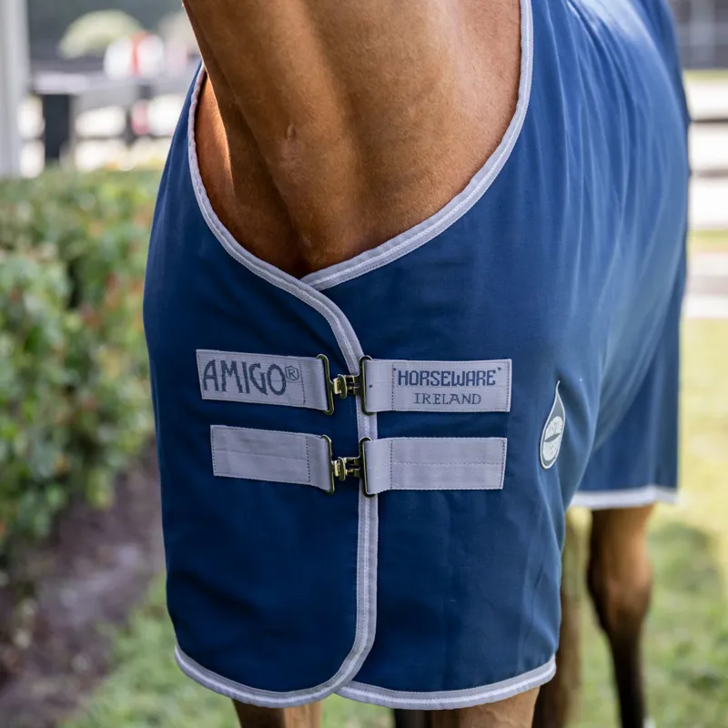 Amigo Stable Sheet - Navy/Titanium Grey/Silver-2