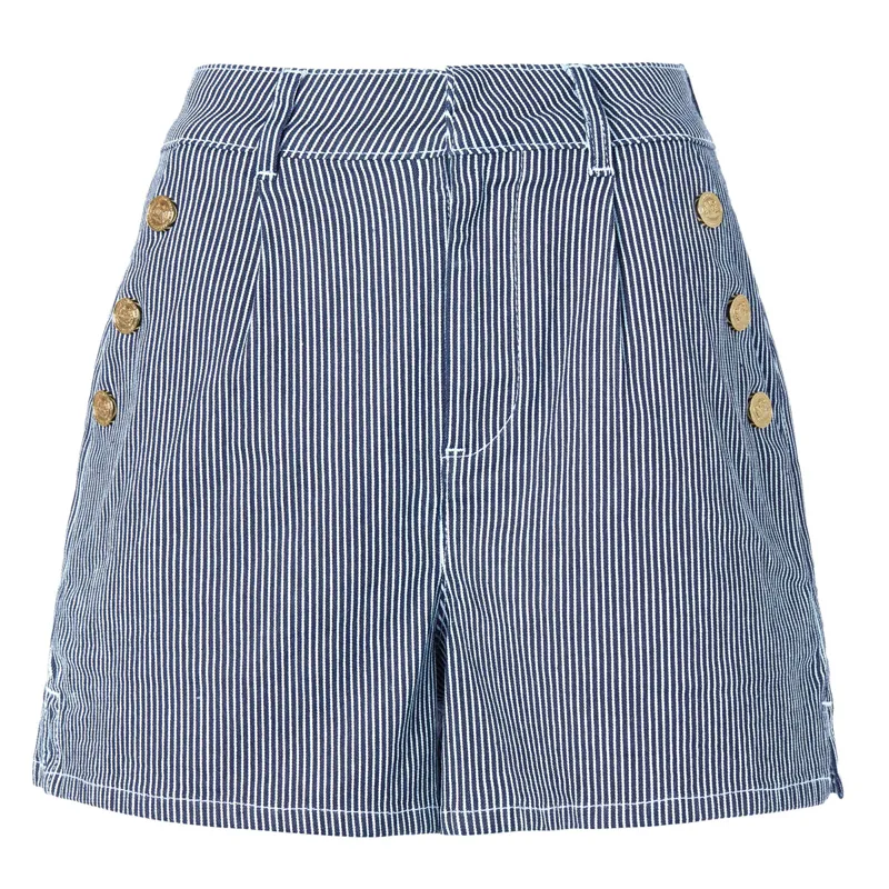 Holland Cooper Amoria Ladies Tailored Shorts - Ticking Stripe-1