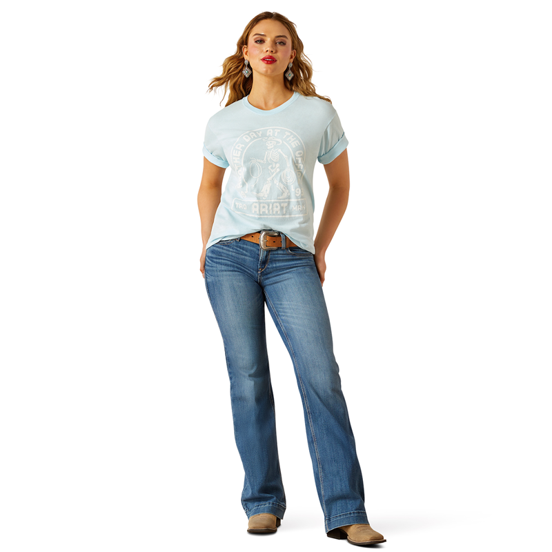 Ariat Another Day Womens Tee - Vintage Lagoon-3