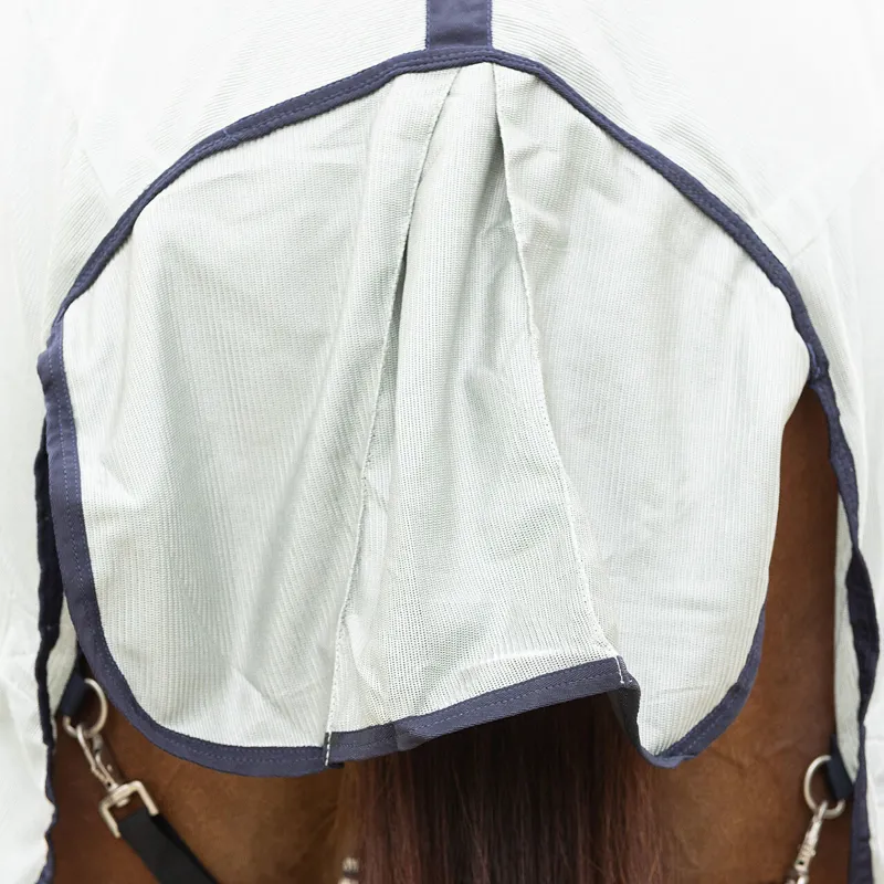 QHP Anti-Fly Rug with Detachable Neck and Mask - Grey-4