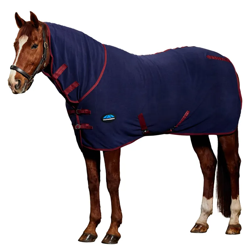 WeatherBeeta AntiStatic Fleece Combo Neck Cooler Rug - Navy/Burgundy-7