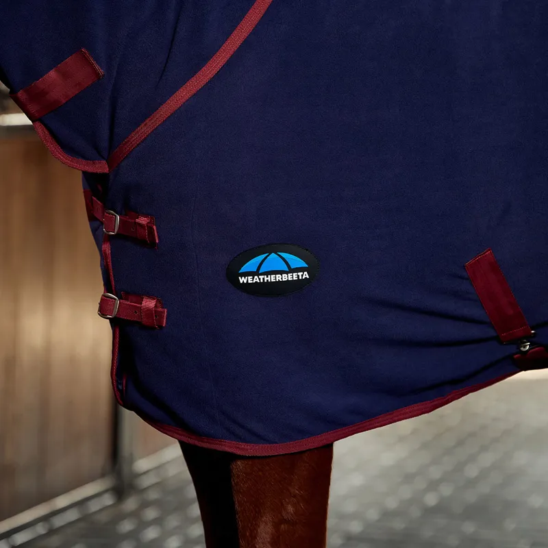 WeatherBeeta AntiStatic Fleece Combo Neck Cooler Rug - Navy/Burgundy-2