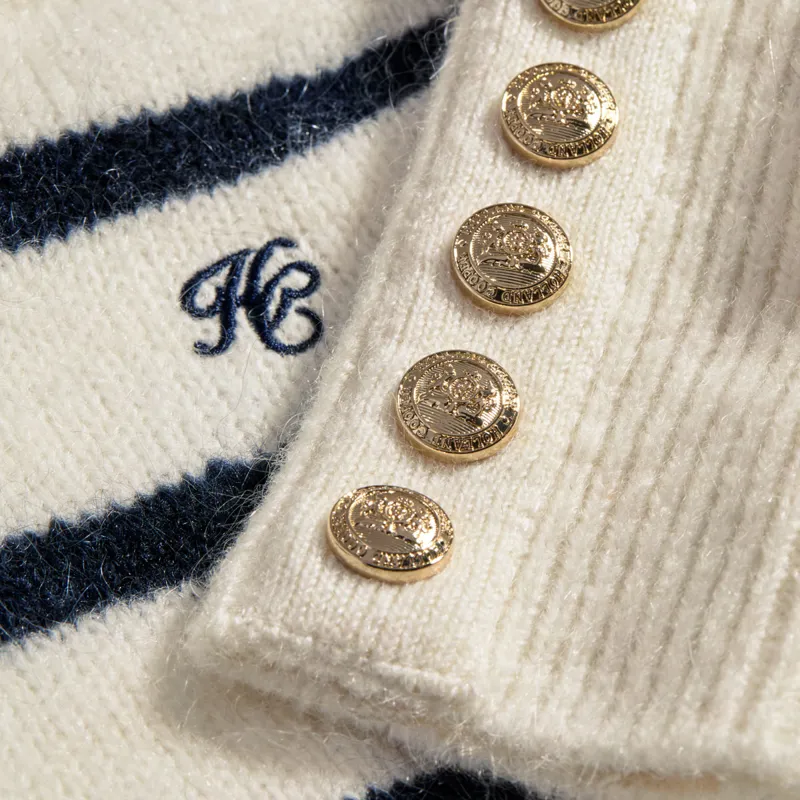 Holland Cooper Antonia Knit Ladies Jumper - Natural Stripe-1