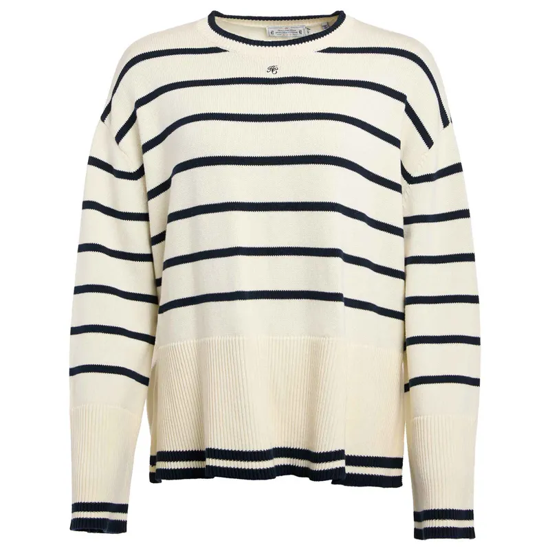 Holland Cooper Antonia Knit Ladies Jumper - Natural Stripe-3
