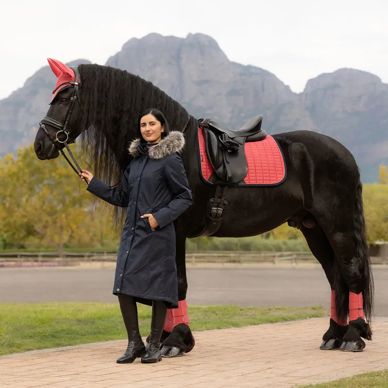 LeMieux Anya Waterproof Womens Riding Coat - Navy-4