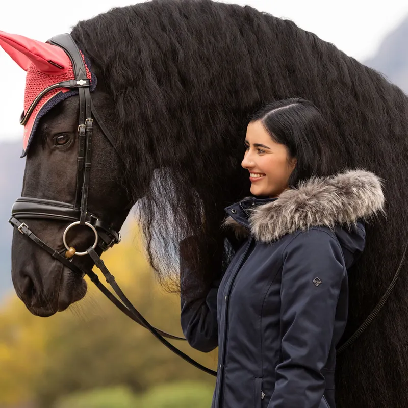 LeMieux Anya Waterproof Womens Riding Coat - Navy-8