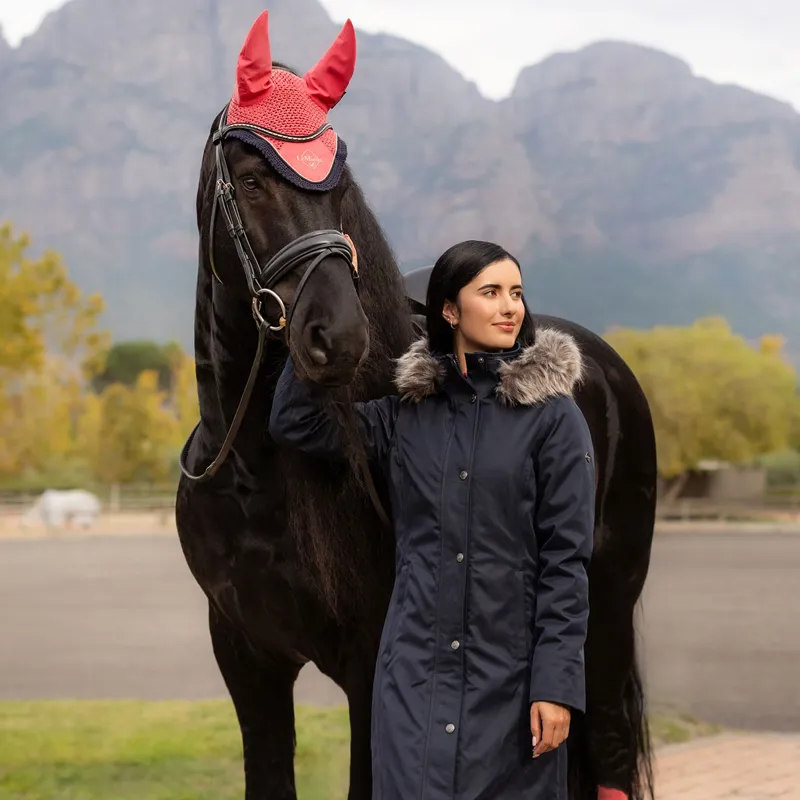 LeMieux Anya Waterproof Womens Riding Coat - Navy-1