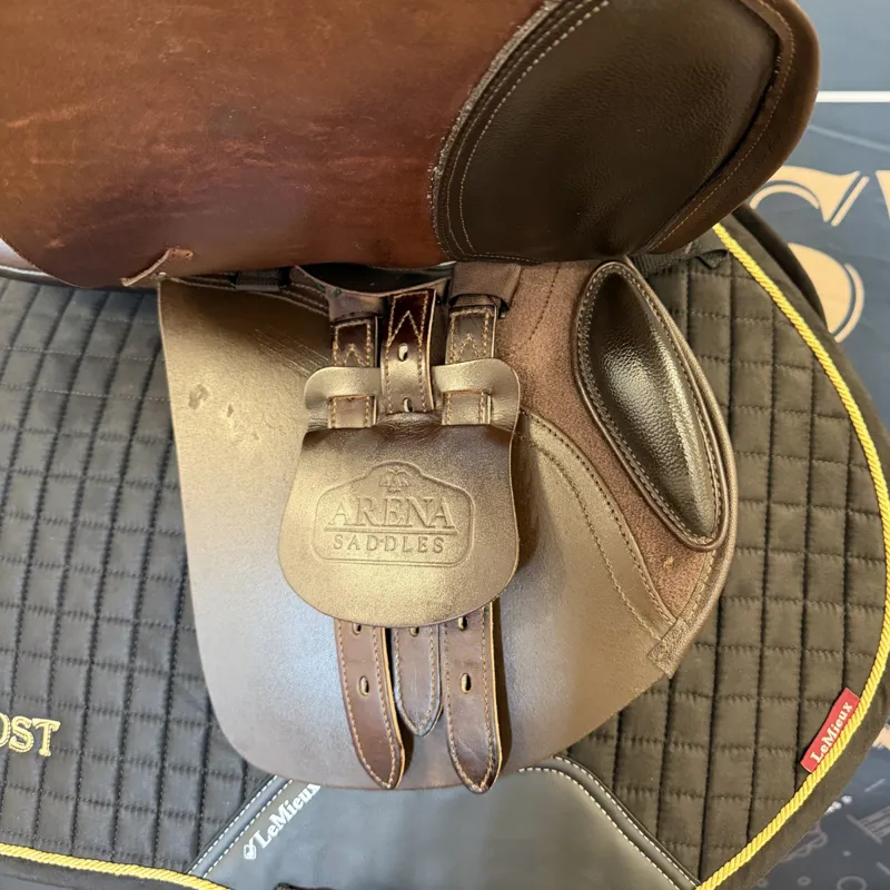 Arena Hart Pony Jumping Saddle - Brown 16in-6