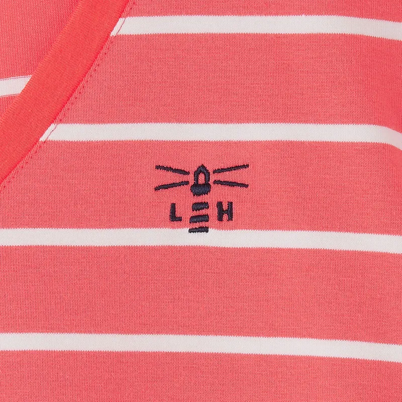 Lighthouse Ariana Ladies Short Sleeve T-Shirt - Coral Stripe-4