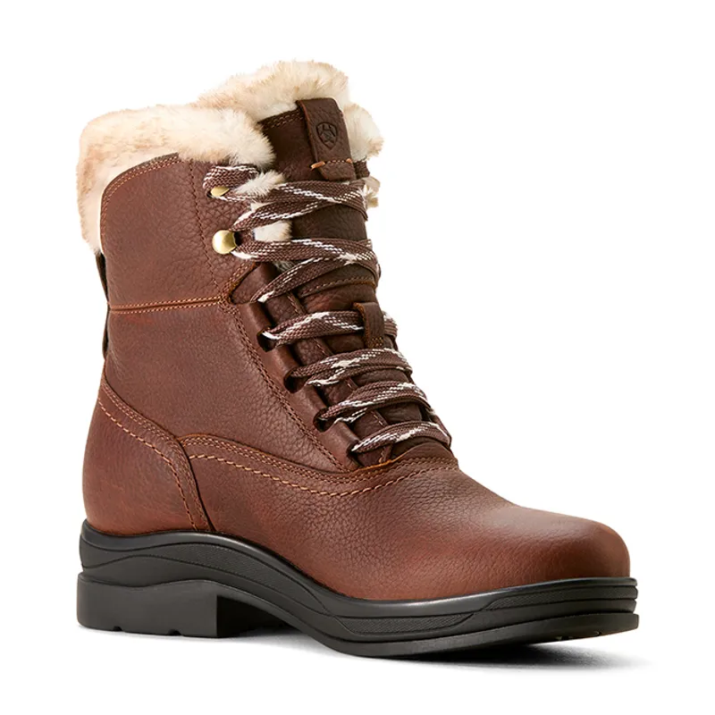 Ariat Harper Sherpa Womens Waterproof Short Country Boots - Dark Brown-6