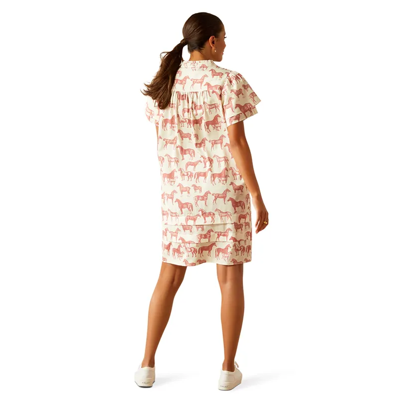 Ariat Country Iffley Ladies Midi Dress - Blushing Horse-1