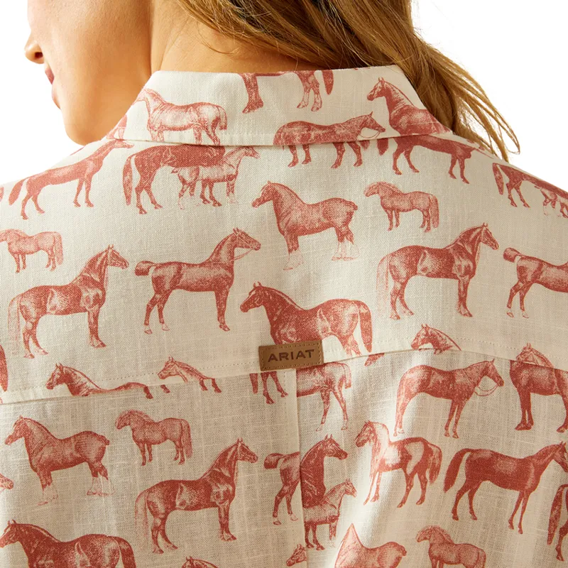 Ariat Country Rudford Ladies Shirt - Blushing Horse-3