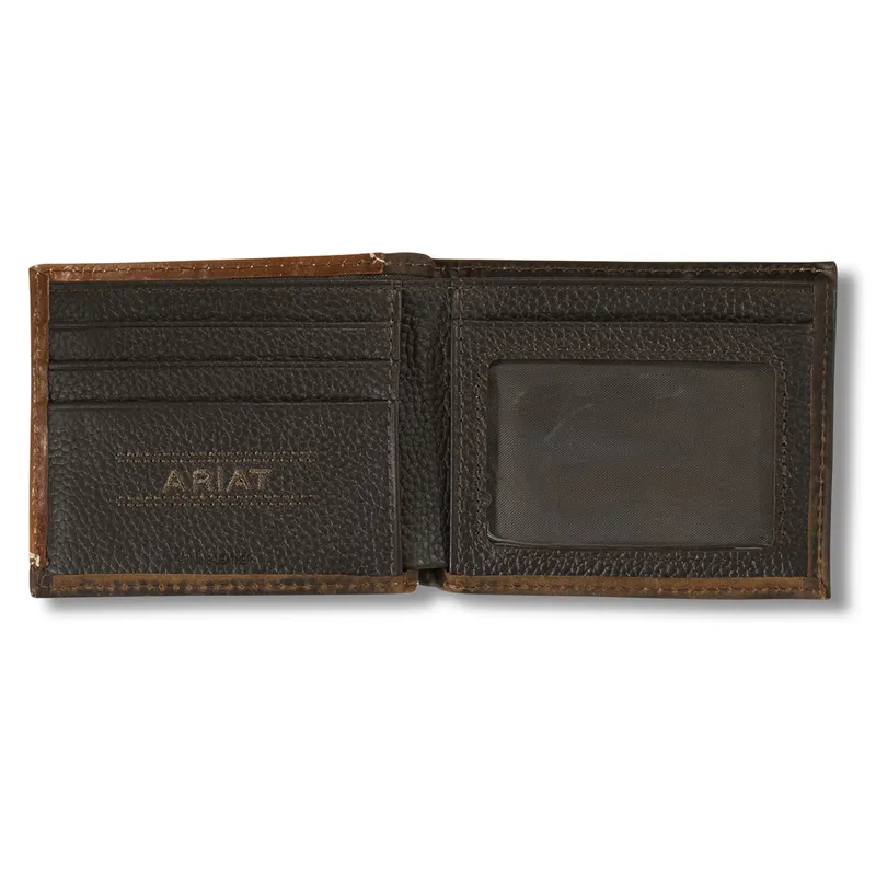 Ariat Filigree BiFold Mens Wallet - Dark Brown-1