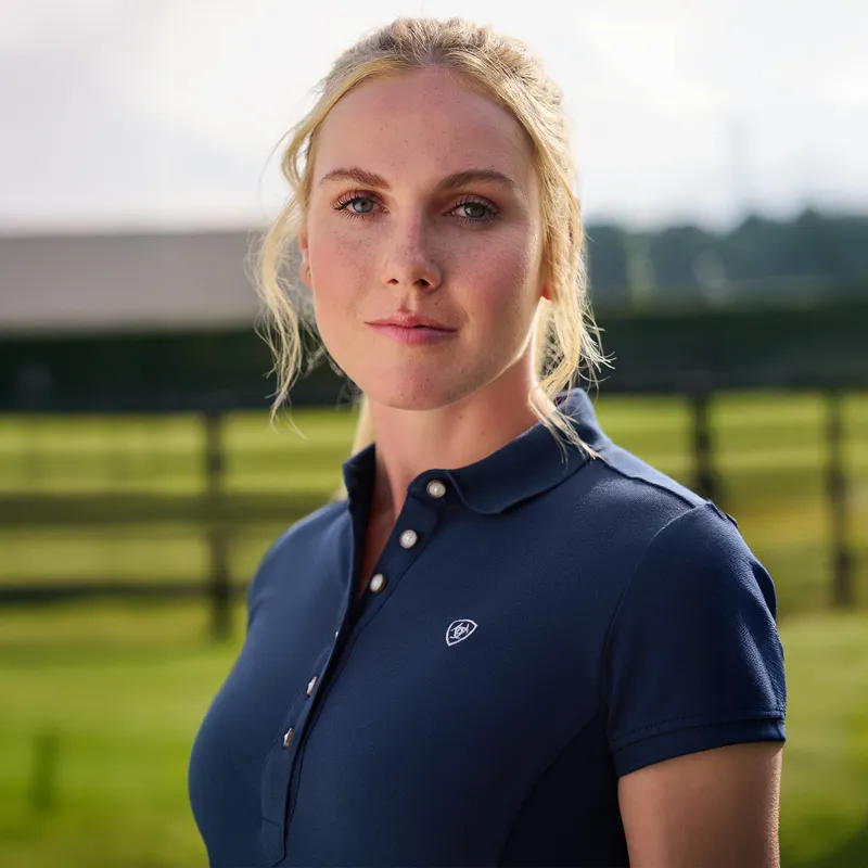 Ariat Prix 3.0 Ladies Polo Shirt - Navy-4