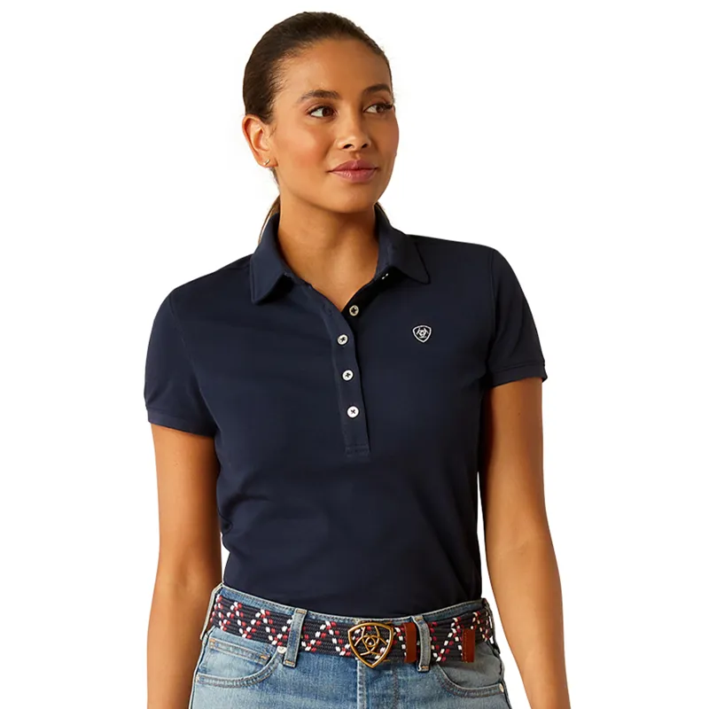 Ariat Prix 3.0 Ladies Polo Shirt - Navy-2