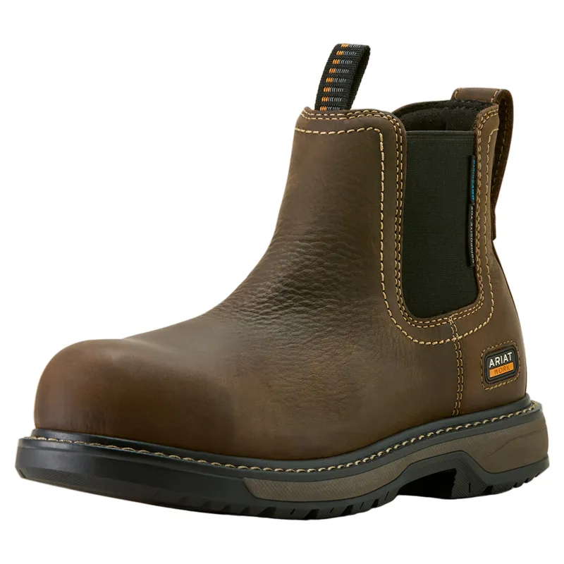 Ariat Riveter Chelsea Waterproof Womens Work Boots - Dark Brown