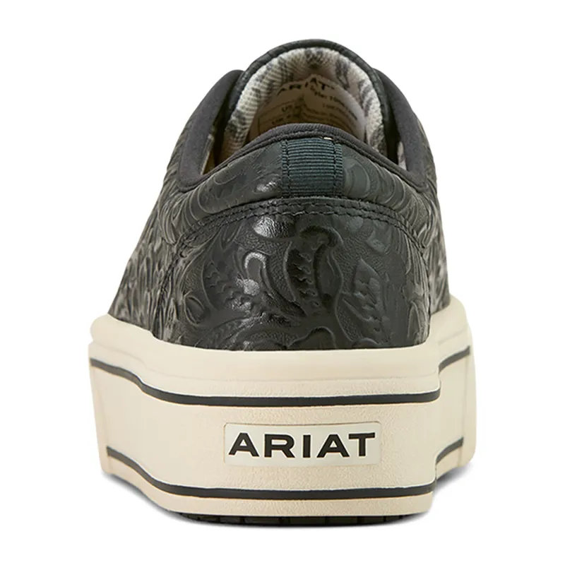 Ariat Womens Skylar Platform Trainers - Black Floral Emboss-1