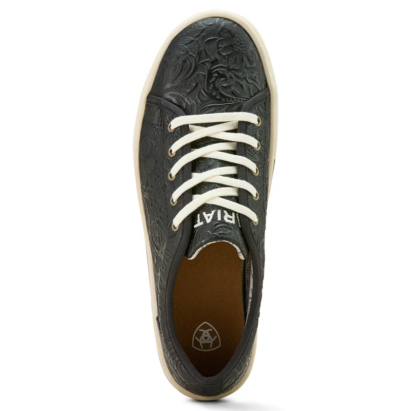 Ariat Womens Skylar Platform Trainers - Black Floral Emboss-5