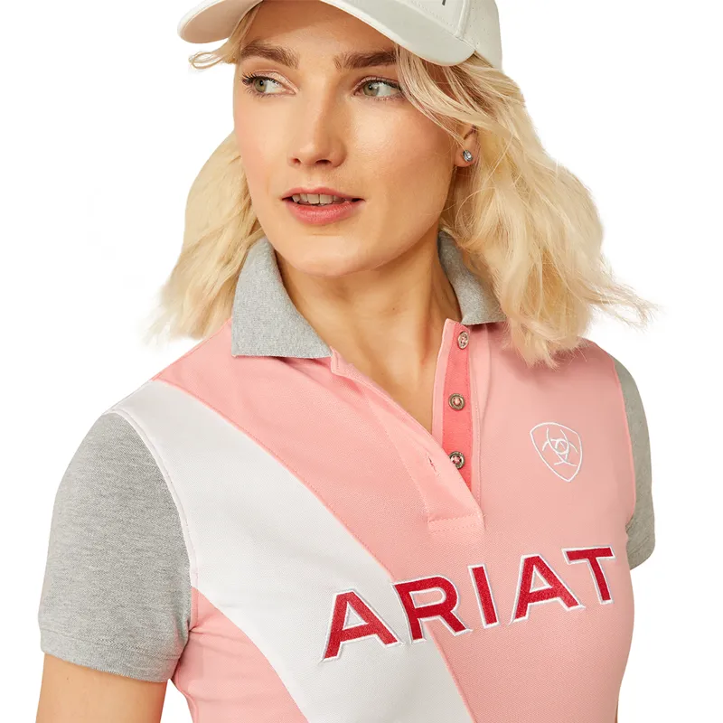 Ariat Taryn Ladies Polo Shirt - Flamingo Pink-2