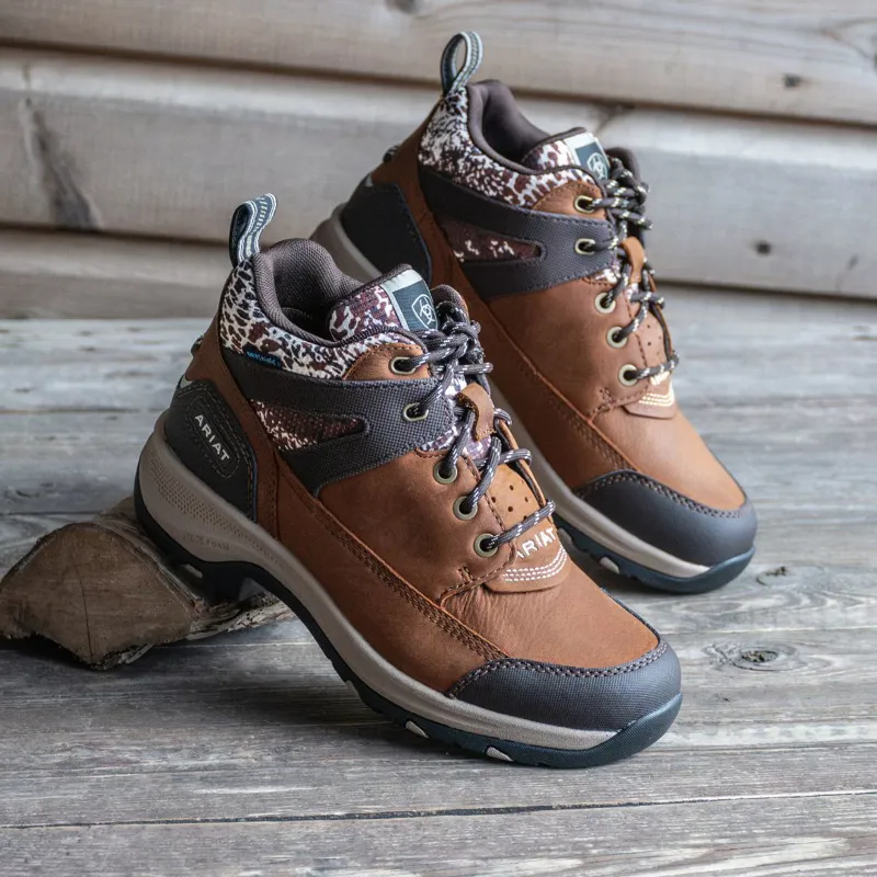 Ariat Terrain Trek Waterproof Womens Boots - Natural Tan/Animal Print-7
