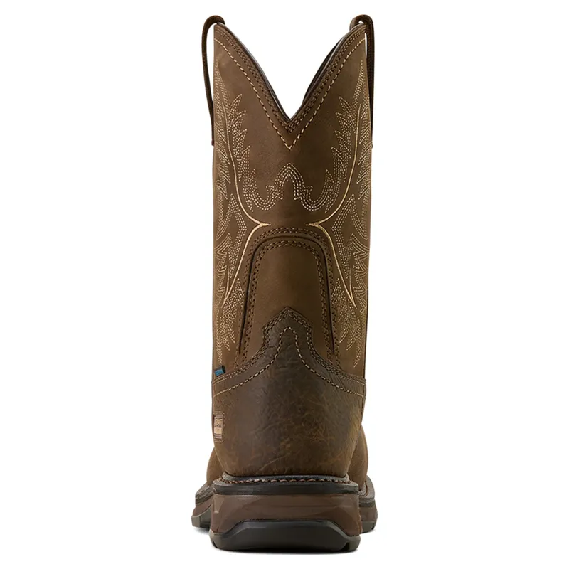 Ariat WorkHog XT Waterproof Wide Square Carbon Toe Mens Work Boots - Bruin Brown/Mocha-5