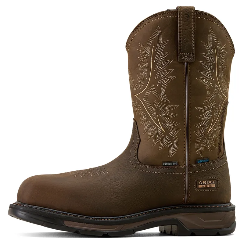 Ariat WorkHog XT Waterproof Wide Square Carbon Toe Mens Work Boots - Bruin Brown/Mocha-4