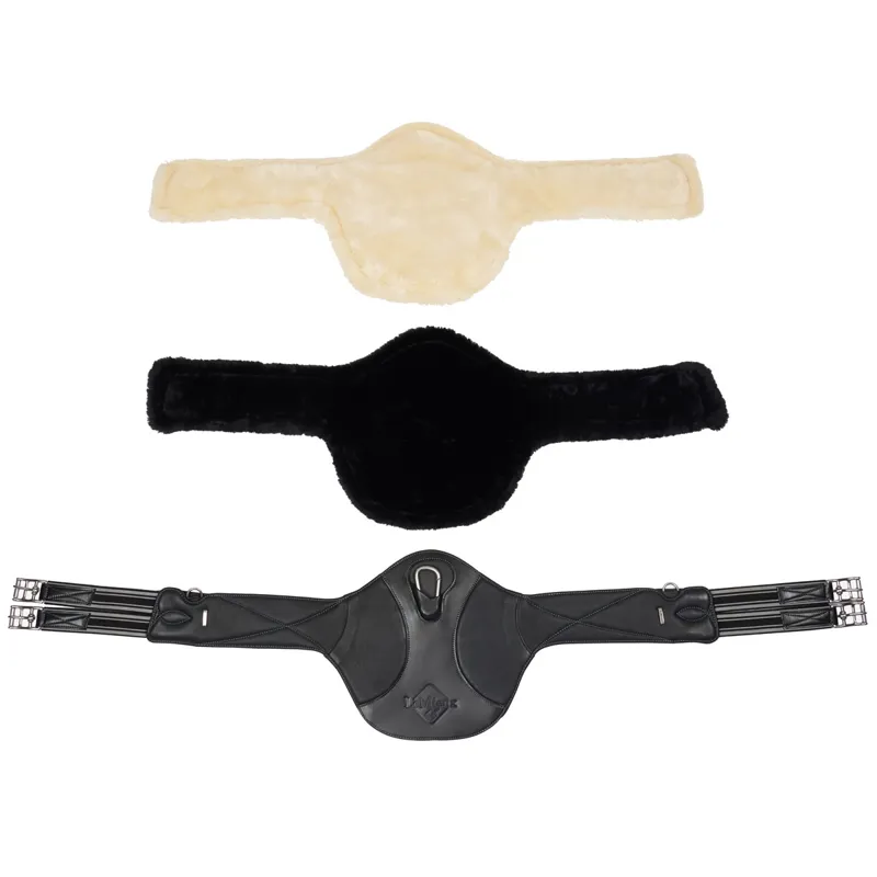 LeMieux Arika Simuwool Contoured Long Stud Girth - Black-6