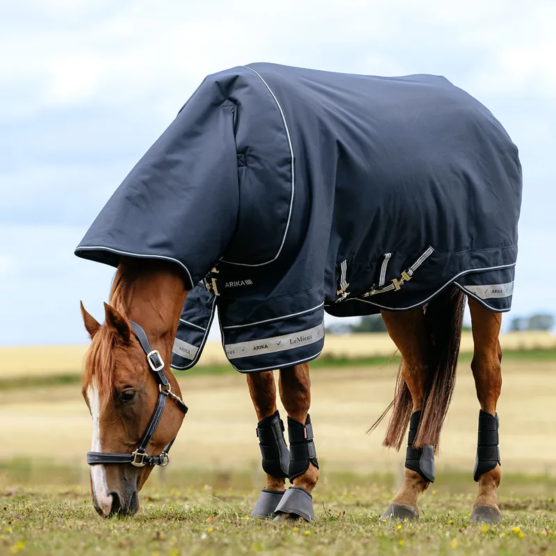 LeMieux Arika Storm-Tek 350g Turnout Rug - Navy-3