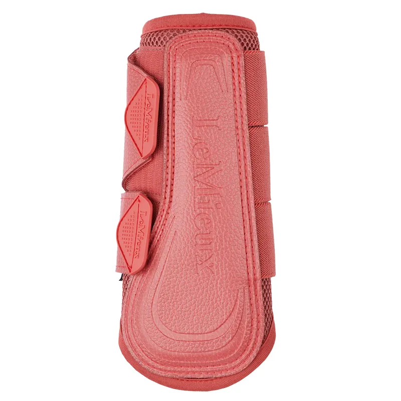 LeMieux Arika Mesh Brushing Boots - Cranberry-4