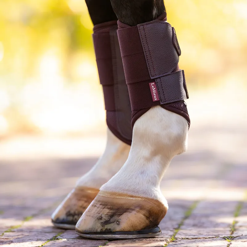 LeMieux Arika Mesh Brushing Boots - Damson-4