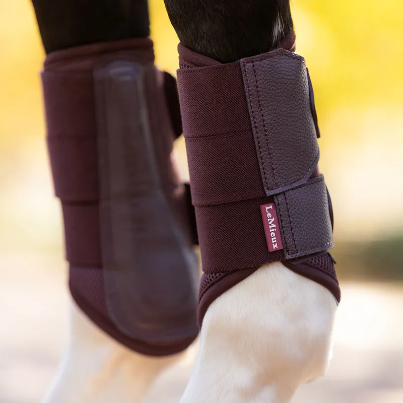 LeMieux Arika Mesh Brushing Boots - Damson-2
