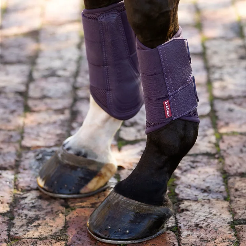 LeMieux Arika Mesh Brushing Boots - Juniper-3
