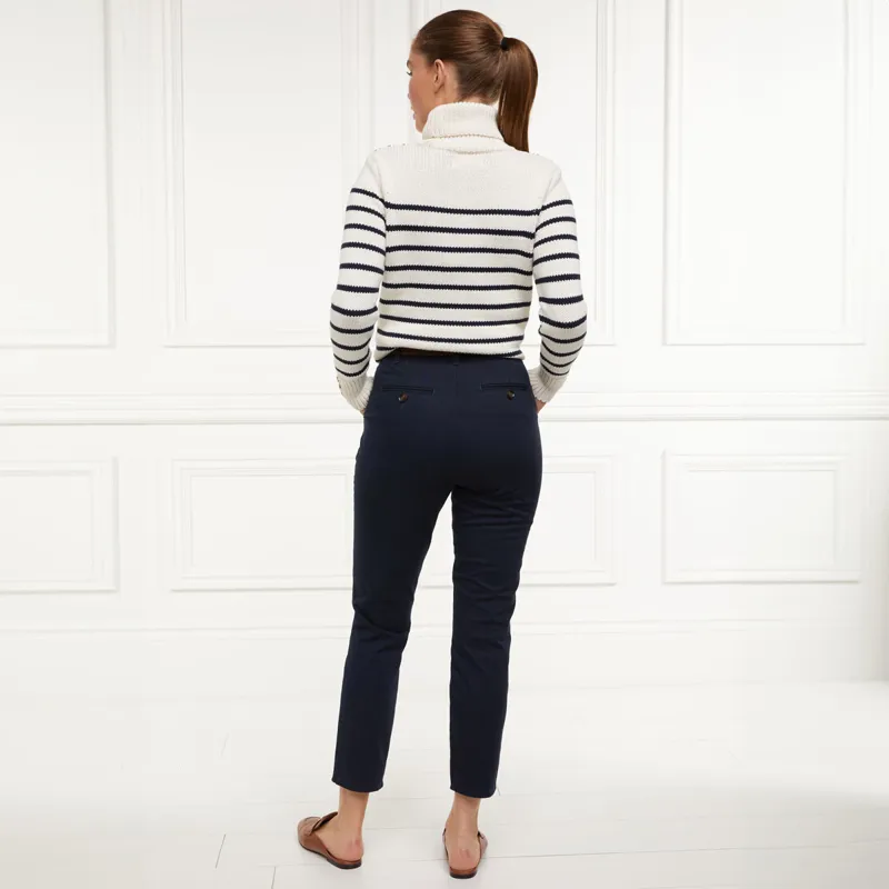 Holland Cooper Arnesby Chino Womens Trousers - Ink Navy-1
