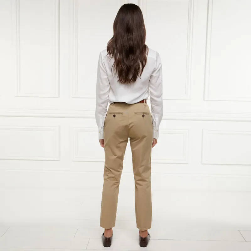 Holland Cooper Arnesby Chino Womens Trousers - Stone-5