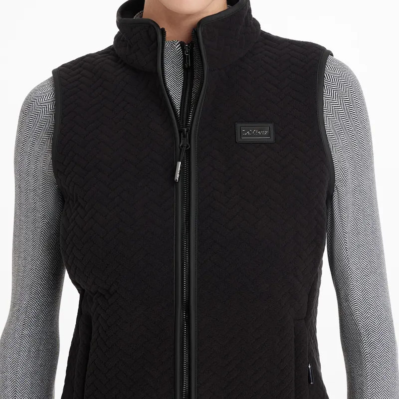 LeMieux Aspen Herringbone Womens Fleece Gilet - Black-6