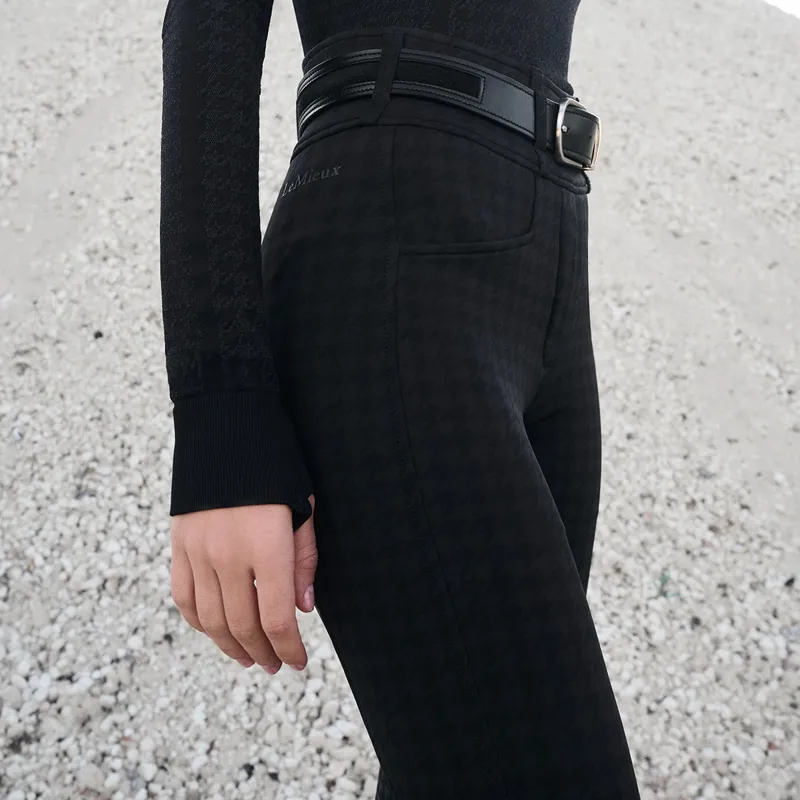 LeMieux Aspen Full Grip Womens Breggings - Houndstooth-2