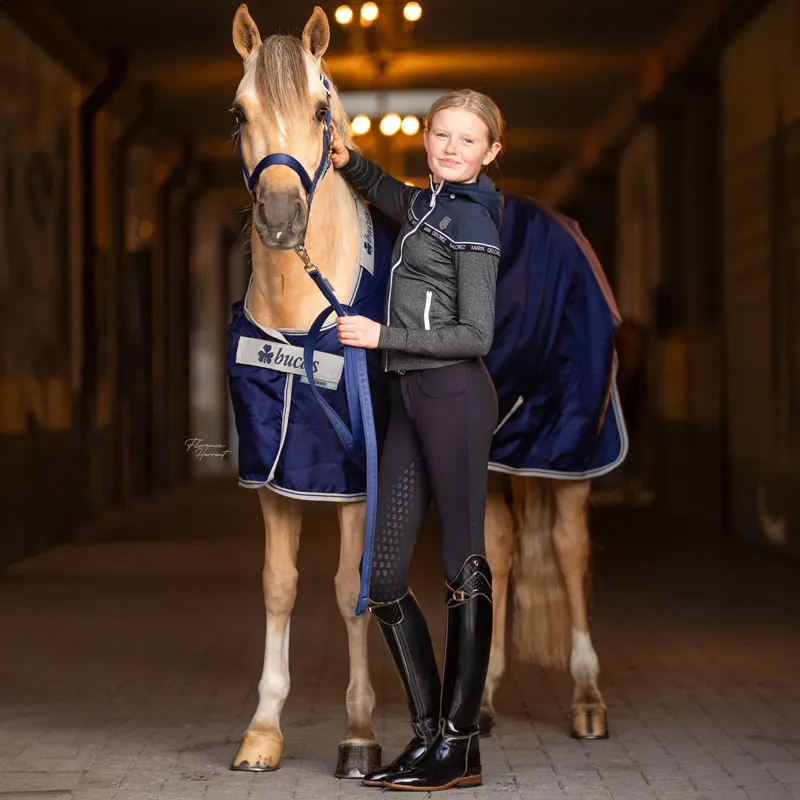 Bucas Atlantic 200g Standard Neck Turnout Rug - Navy/Silver-2