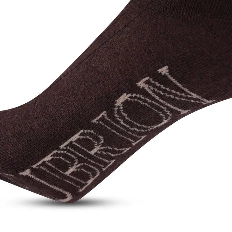 Aubrion Equestrian Womens Knitted Riding Boot Socks - Espresso-6