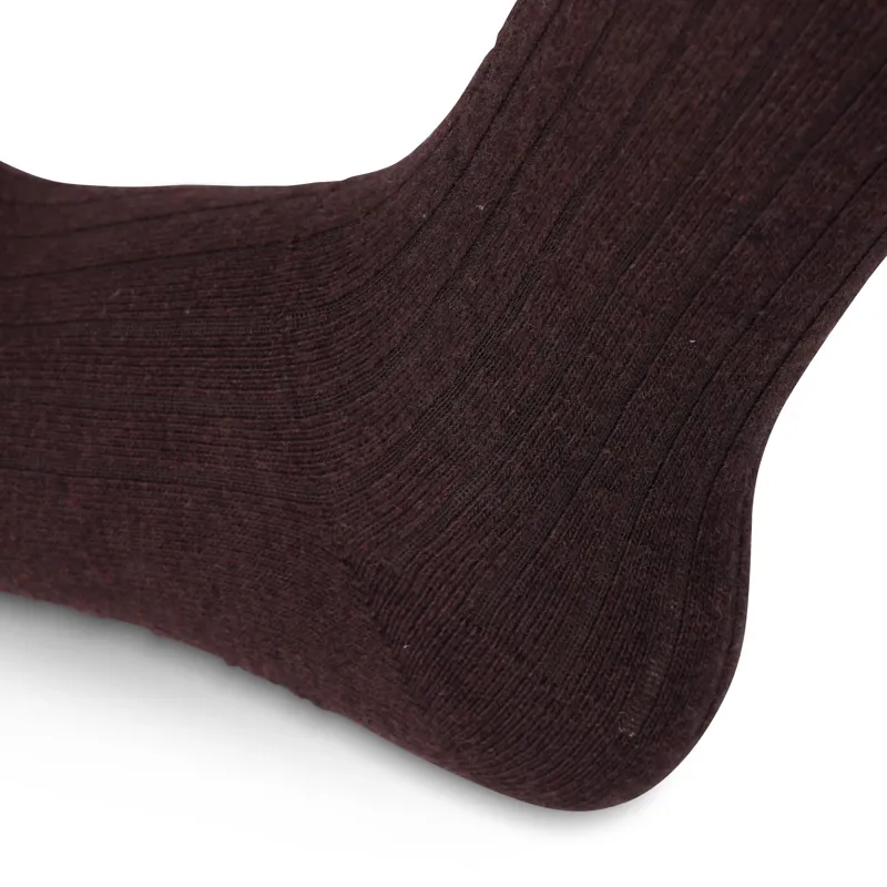 Aubrion Equestrian Womens Knitted Riding Boot Socks - Espresso-4