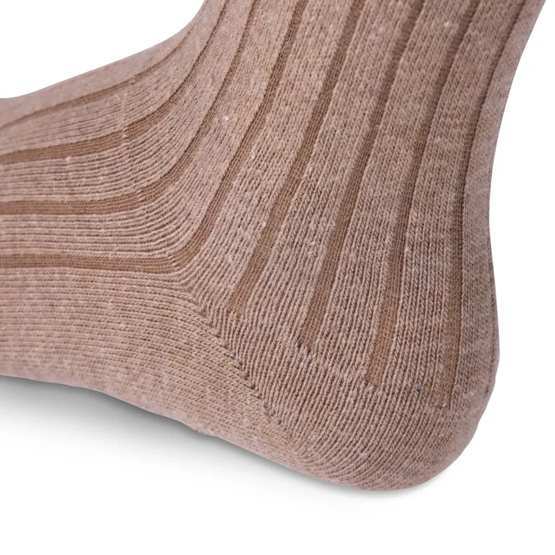 Aubrion Equestrian Womens Knitted Riding Boot Socks - Oat-5